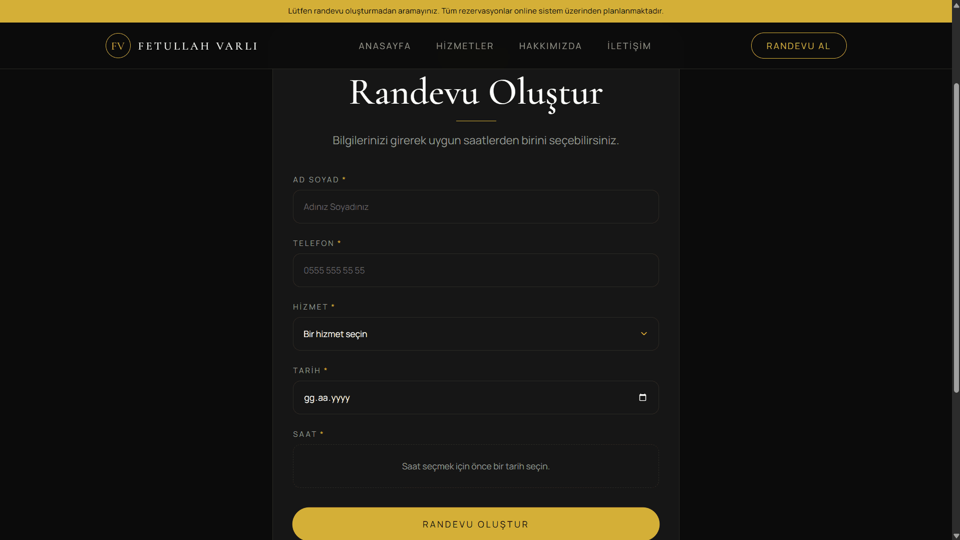 Barber Booking appointment calendar